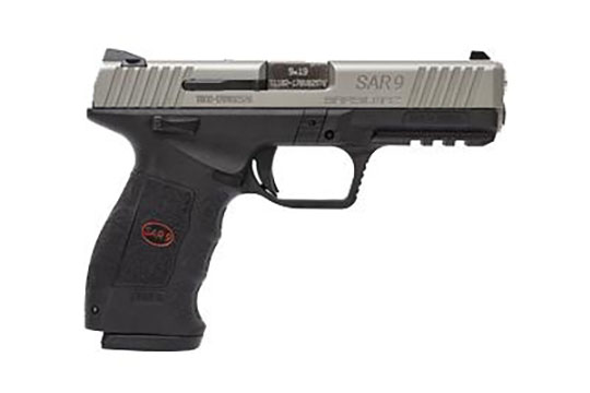 SAR Arms SAR9 Stainless  9mm luger BLACK / MATTE STAINLESS Semi Auto Pistols SRUSA-NJGCZSQ1 858763007138