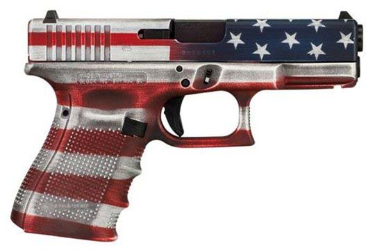 Glock G19 Gen 4 9mm Luger American Flag Cerakote Frame