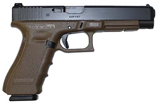 Glock G34 Gen 4 9mm Luger Flat Dark Earth Cerakote Frame