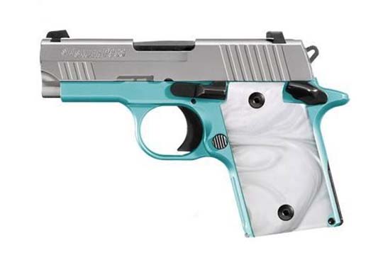 Sig Sauer P938 Robins Egg Blue 9mm Luger Robin Egg Blue PVD Frame