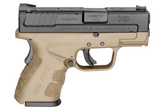 Springfield Armory XD Mod.2 Sub-Compact 9mm Luger Flat Dark Earth Frame